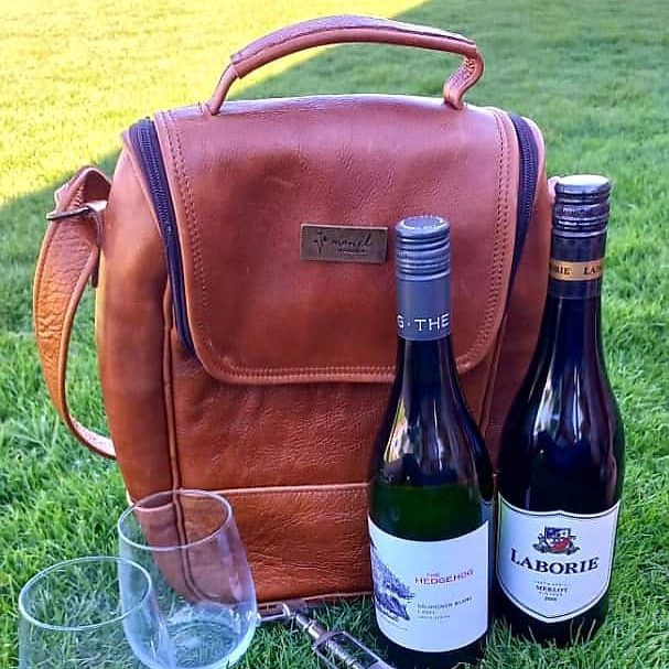 Leather Wine Cooler Bag Loka'Manel Namibia