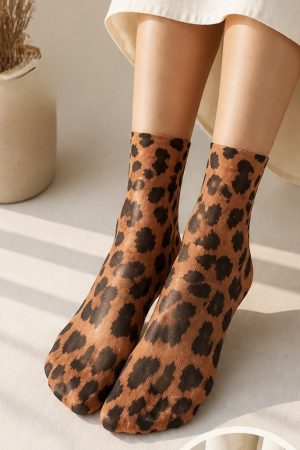 Manel | Socks - Desert Leopard Sheer