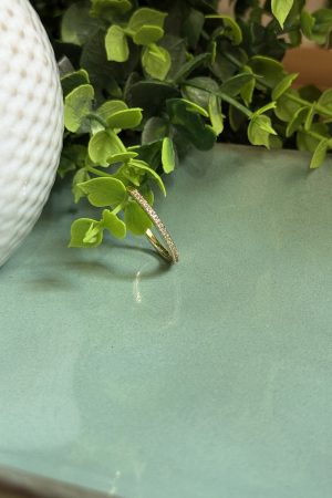 Manel | Ring SS - Half Circle Stone Band