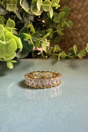 Manel | Stainless Steel Ring - Full Circle Stone Band