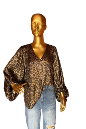 Manel | Blouse - Metallic Leopard