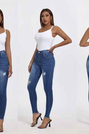 Manel | Jeans - Raw Hemline Distress Skinny