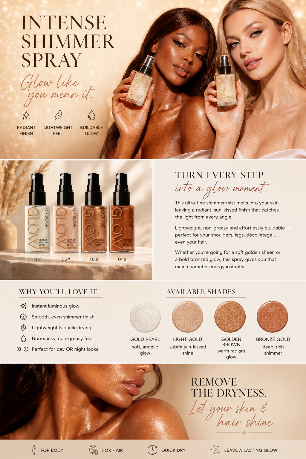 Manel | Shimmer Spray - Golden Skin - Image 2