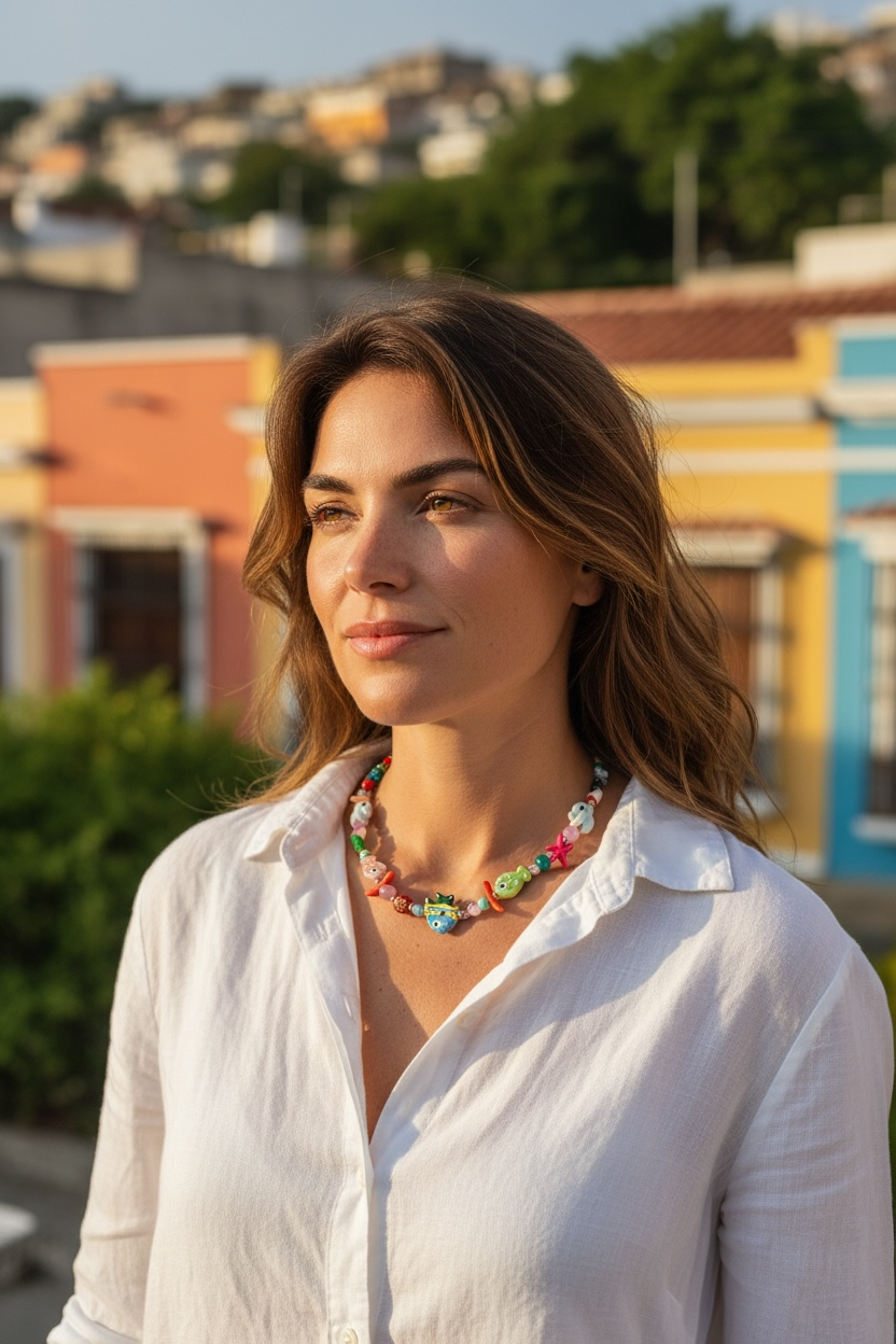 Manel | Necklace - Colorful Fish - Image 2