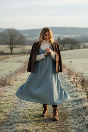 Manel | Dress - Boho Basic (Sage)