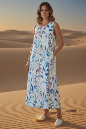 Manel | Dress - Purple Leafs
