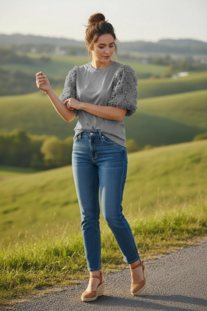 Manel | Top - Clouds (Grey)