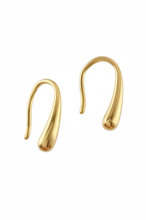 Manel | Stud - Gold Teardrop Hook