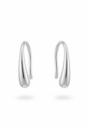 Manel | Stud - Silver Teardrop Hook