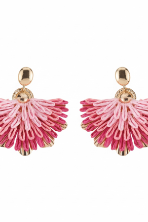 Manel | Stud - Pink Mexican Fan