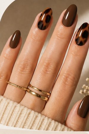 Manel | Press On Nails - Mocha Tortoise