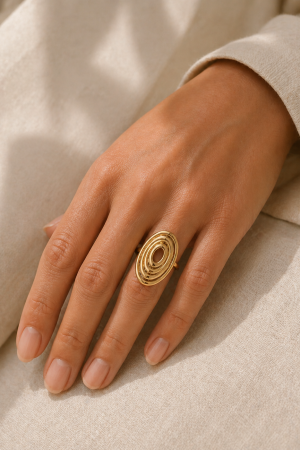 Manel | Stainless Steel Ring - Orbit Statement