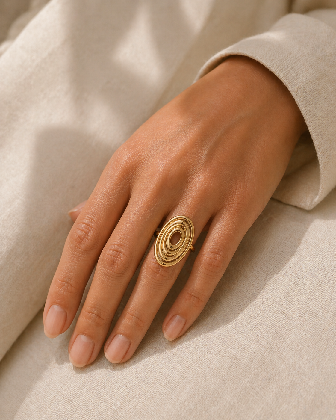 Manel | Stainless Steel Ring - Orbit Statement