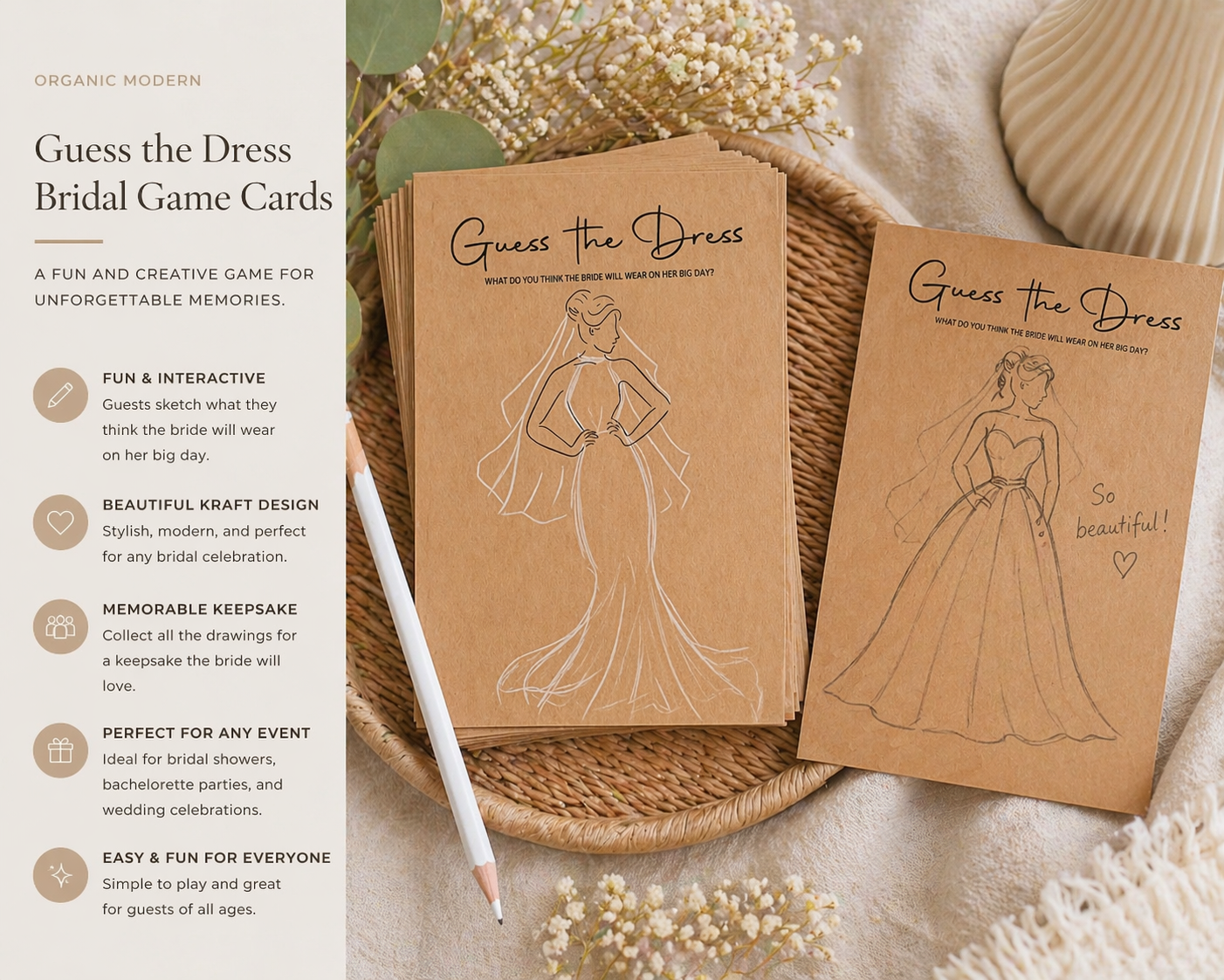 bridesmaid dresses los angeles Pearls and Prosecco Bridal Shower Games Bundle – KleinArt Design main image 1