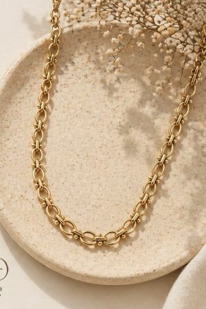 Manel | Stainless Steel - Golden Halo Link