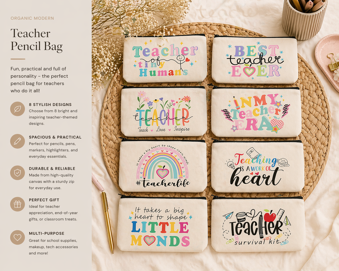 Manel | Teacher Gift - Pencil Bag - Image 2