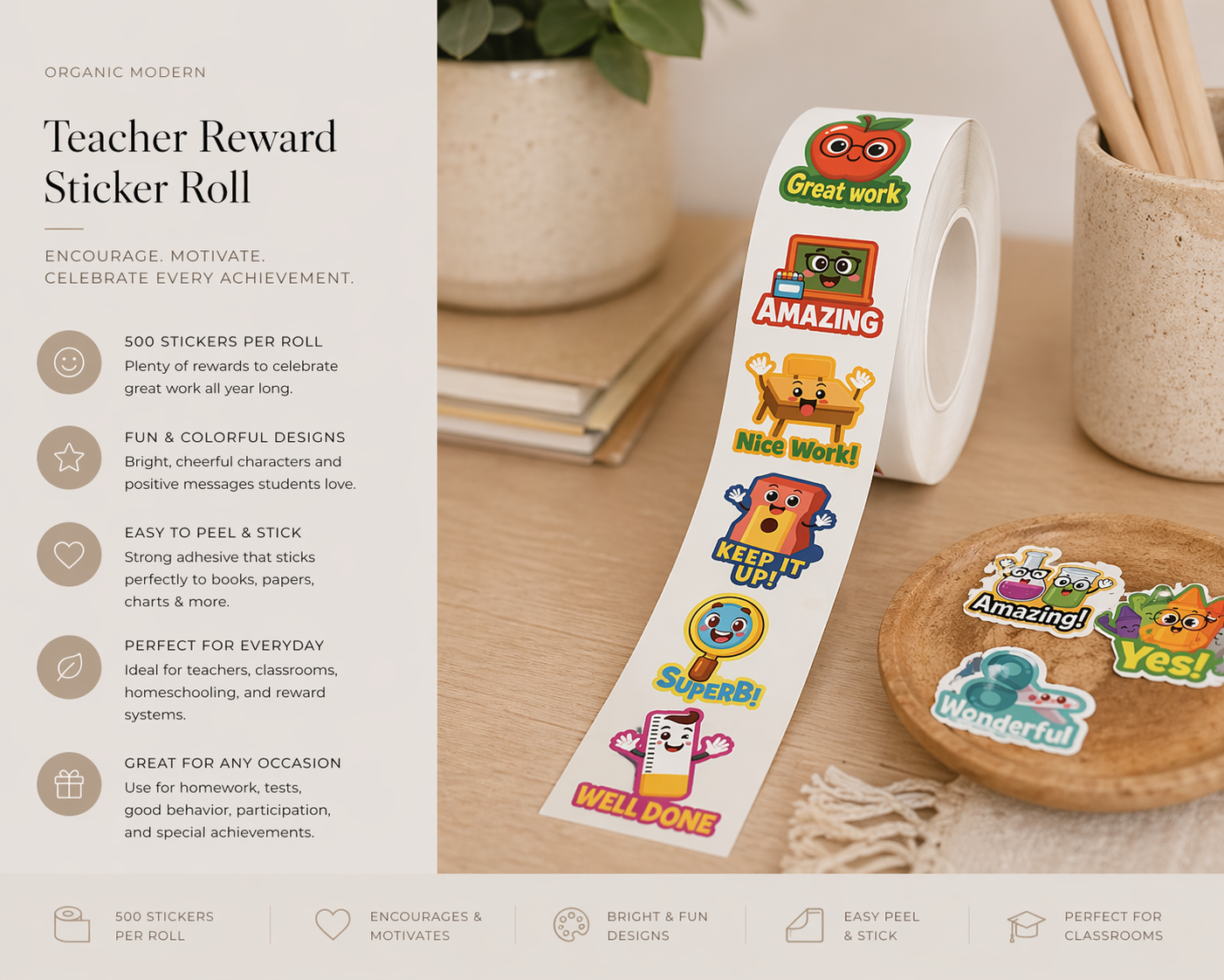 Manel | Teacher Gift - Sticker Roll - Image 2