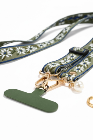 Manel | Cellphone Strap - Dark Green Dandelion