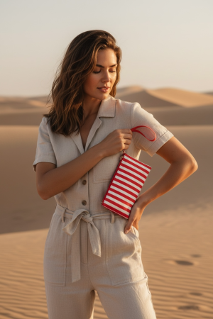 Manel | Wristlet Wallet - Candy Stripe
