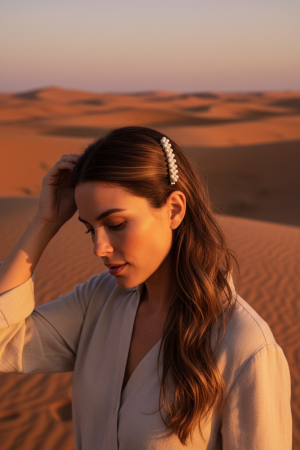 Manel | Hair Clip - Golden Pearl