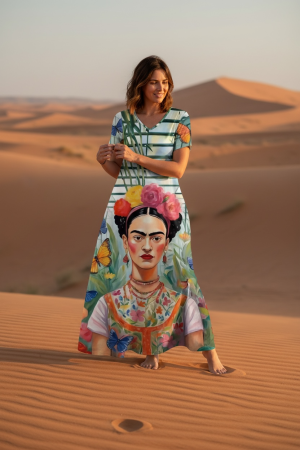 Manel | Dress - Frida Kahlo Stripes