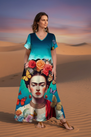 Manel | Dress - Frida Kahlo Blue