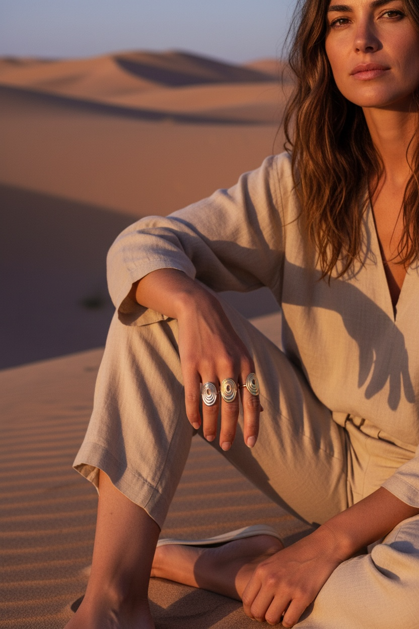 Manel | Stainless Steel Ring - Orbit Statement - Image 3