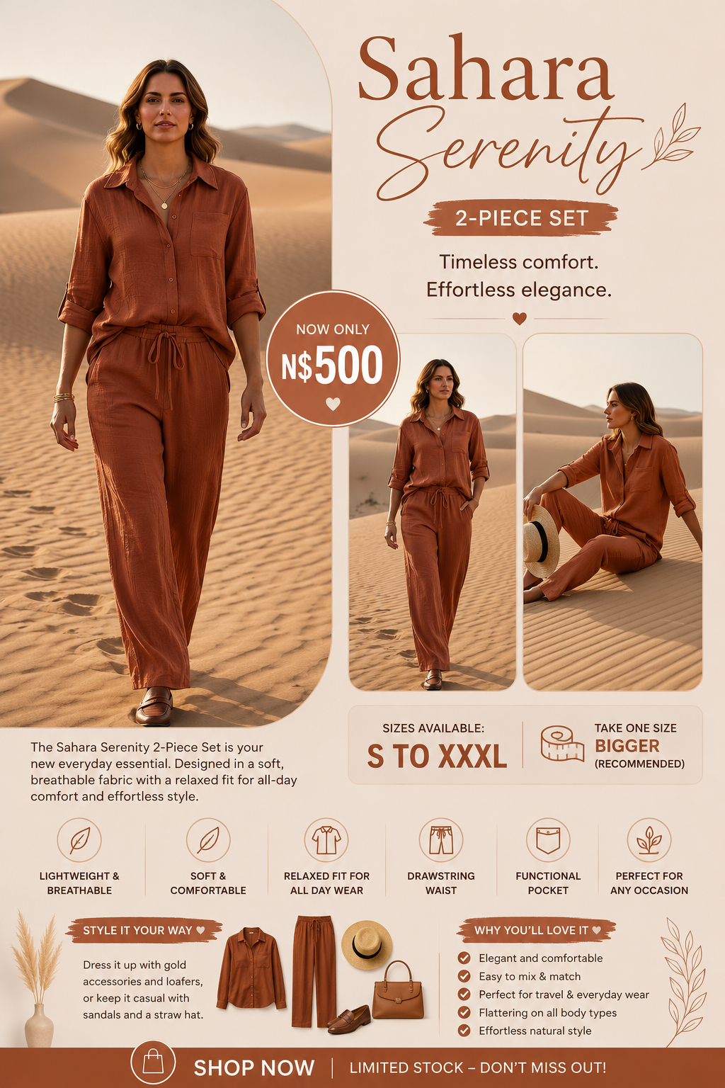Manel | Set - Sahara Serenity (Terracotta) - Image 3
