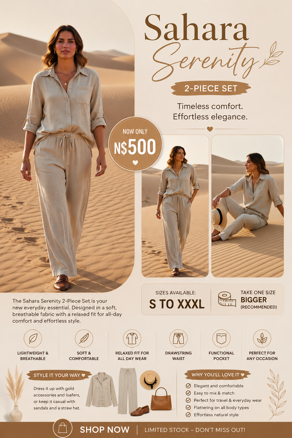 Manel | Set - Sahara Serenity (Oatmeal) - Image 3