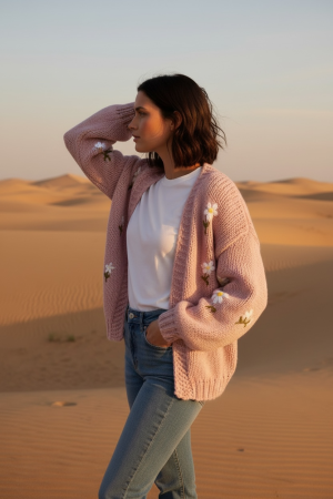 Manel | Knitwear - Soft Meadow Knit (Soft Pink)