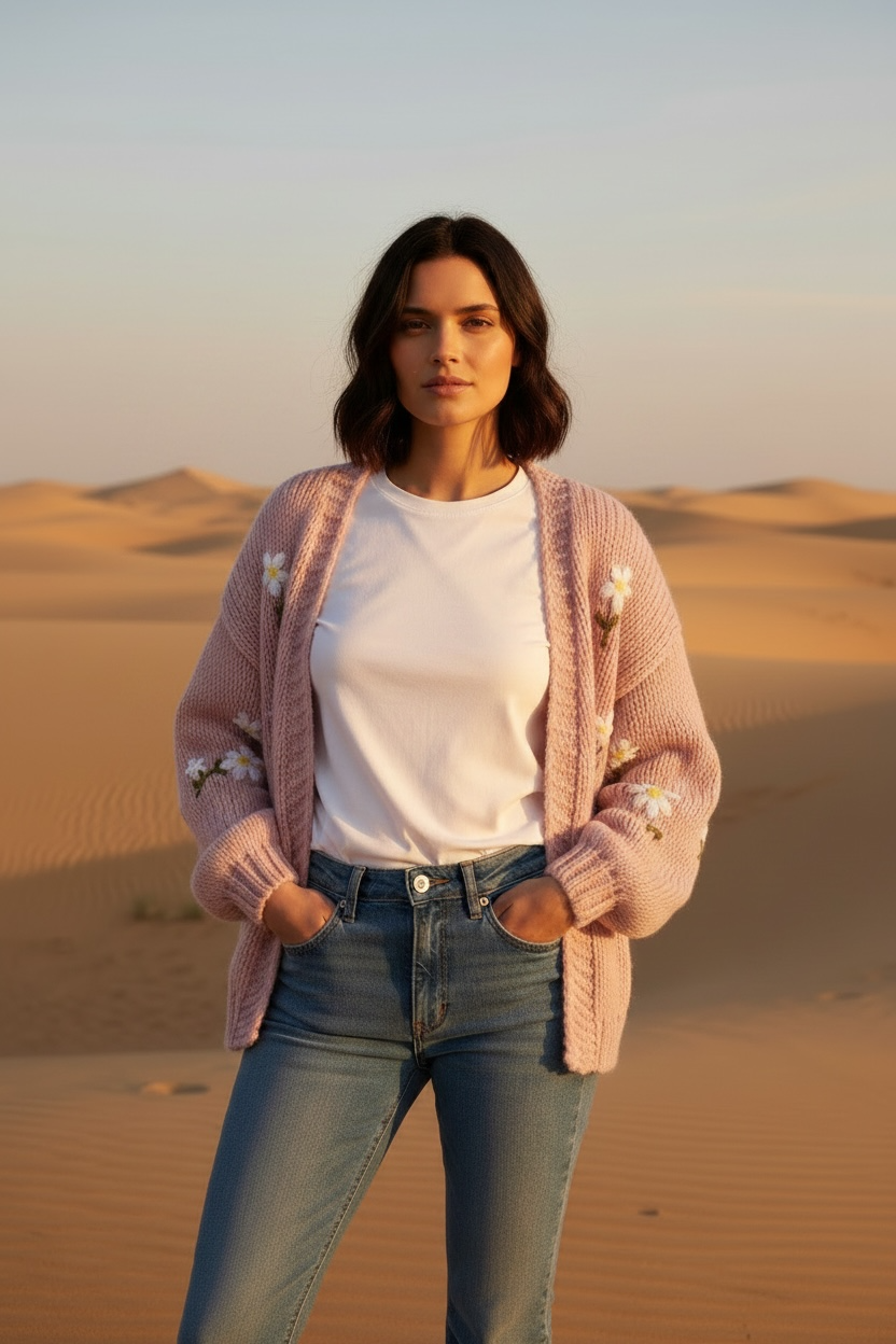 Manel | Knitwear - Soft Meadow Knit (Soft Pink) - Image 2