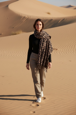 Manel | Scarf - Cashmere Leopard 4