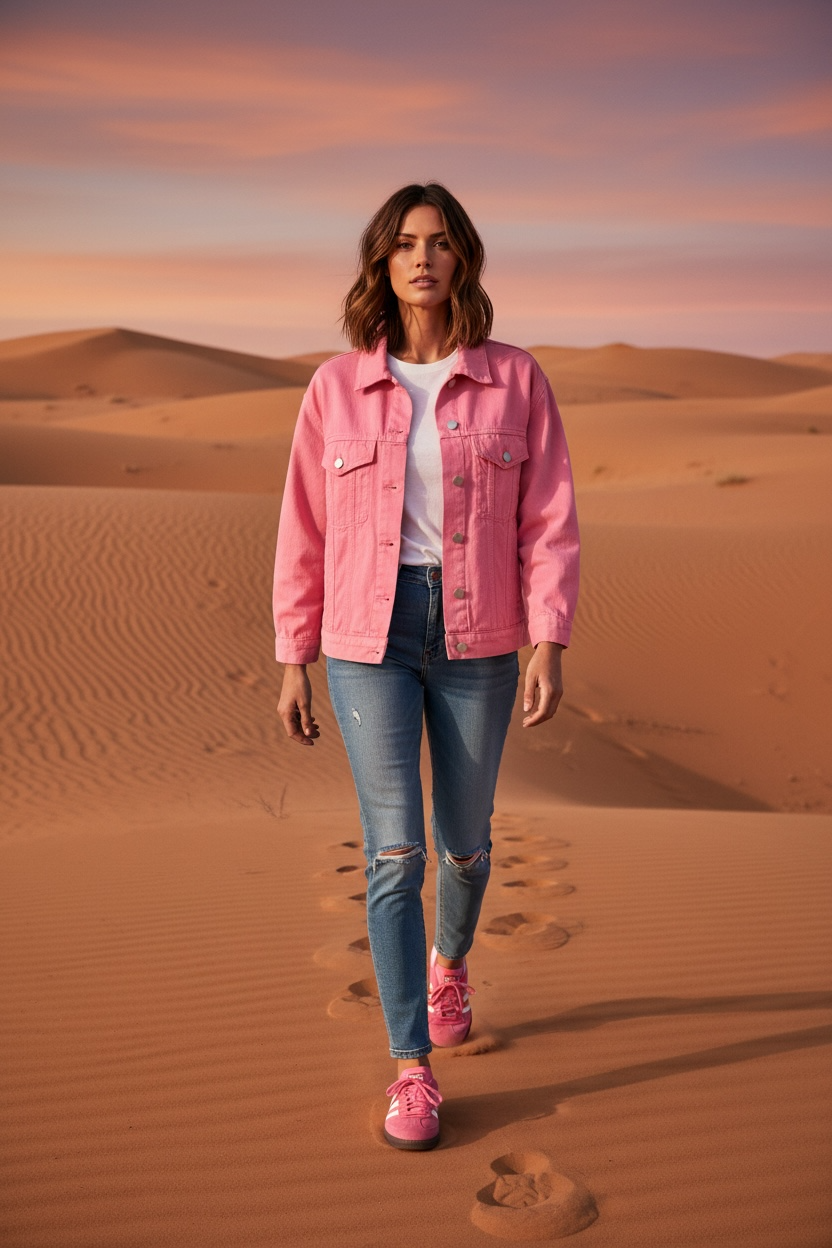 Manel | Denim - Pink Desert Jacket - Image 2