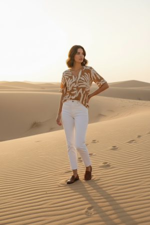 Manel | Blouse - Desert Leaf