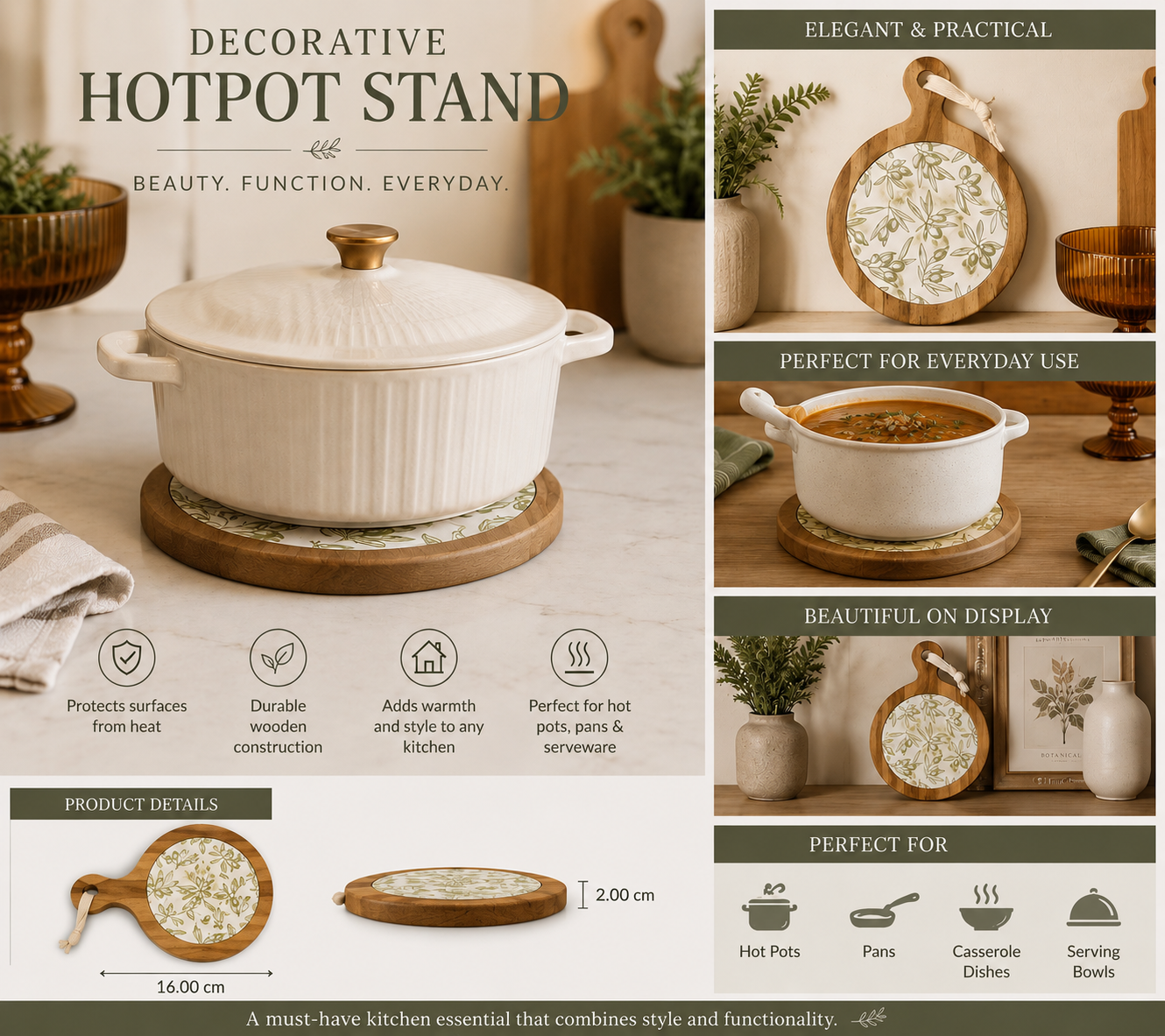 Manel | Hotpot Stand - 16cm - Image 2