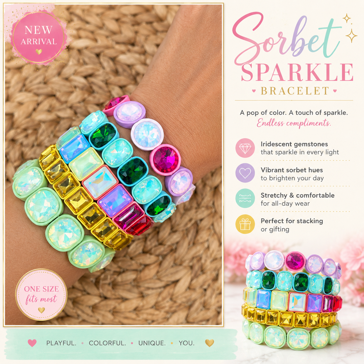 Manel | Bracelet - The Sorbet Sparkle Collection - Image 2