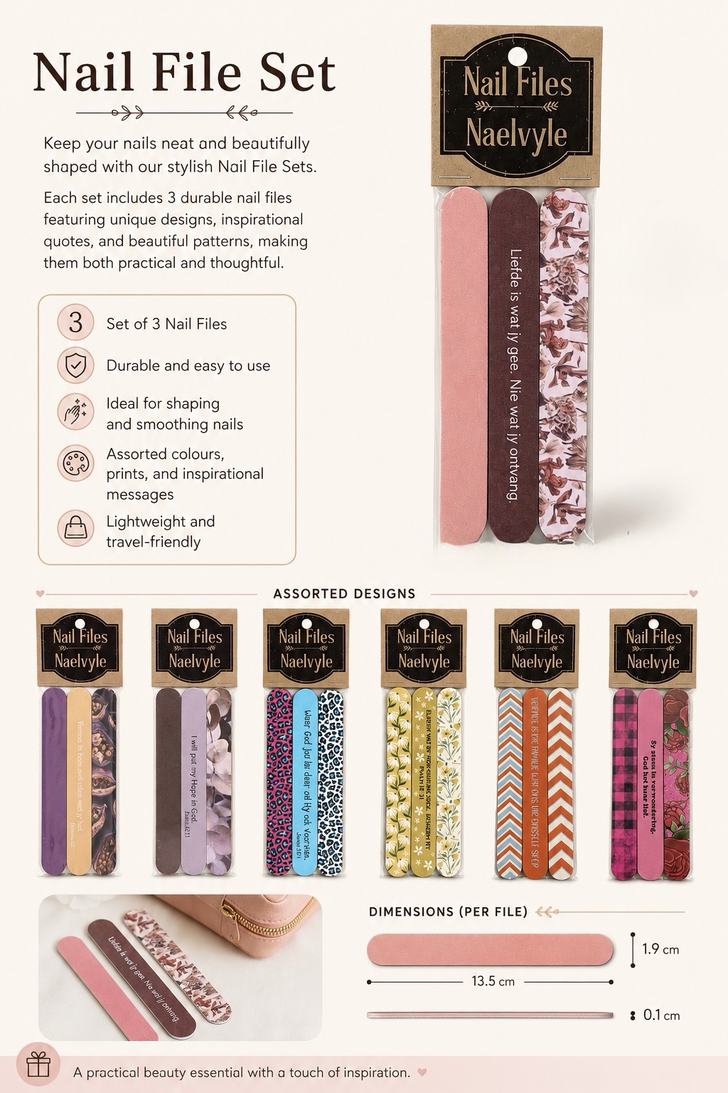 Manel | Nail Files - 3pcs Gift Set - Image 3
