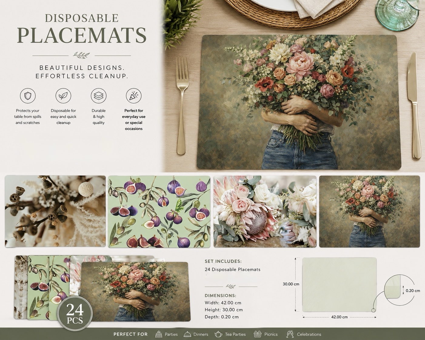 Manel | Placemats - Disposable (24pcs) - Image 2