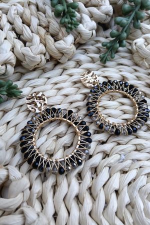 Manel | Stud - Handmade Bead Circle