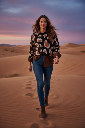 Manel | Knitwear - Brown Leopard