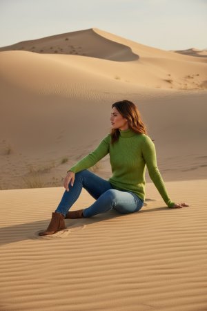 Manel | Knit - Basic TurtleNeck (Green)