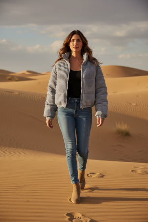Manel | Jacket - Cropped Corduroy (Grey)