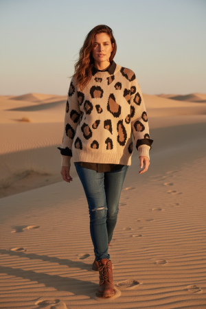 Manel | Knit - Leopard (Beige)