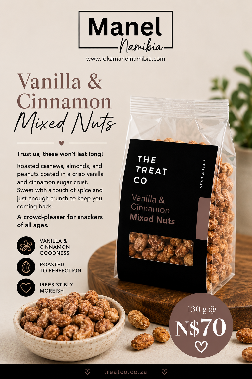 Manel | Nuts - Vanilla & Cinnamon Mixed Nuts - Image 4