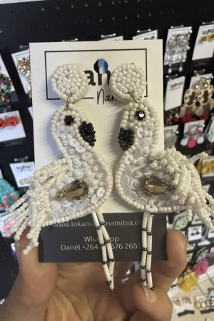 Manel | Earrings - White Flamingo