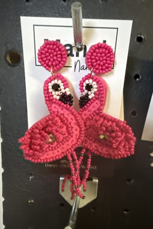 Manel | Earrings - Pink Flamingo