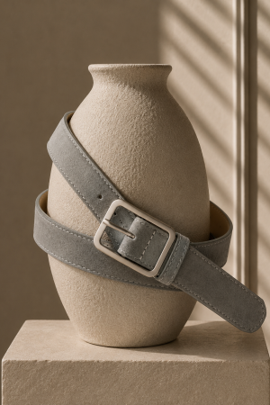 Manel | Belt - Suede Grey