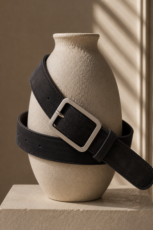 Manel | Belt - Suede Black