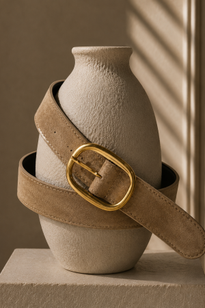 Manel | Belt - Golden Suede