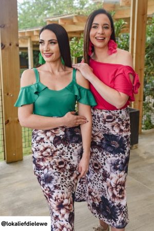 Loka | Skirt - Flower Leopard Midi (Jasira)